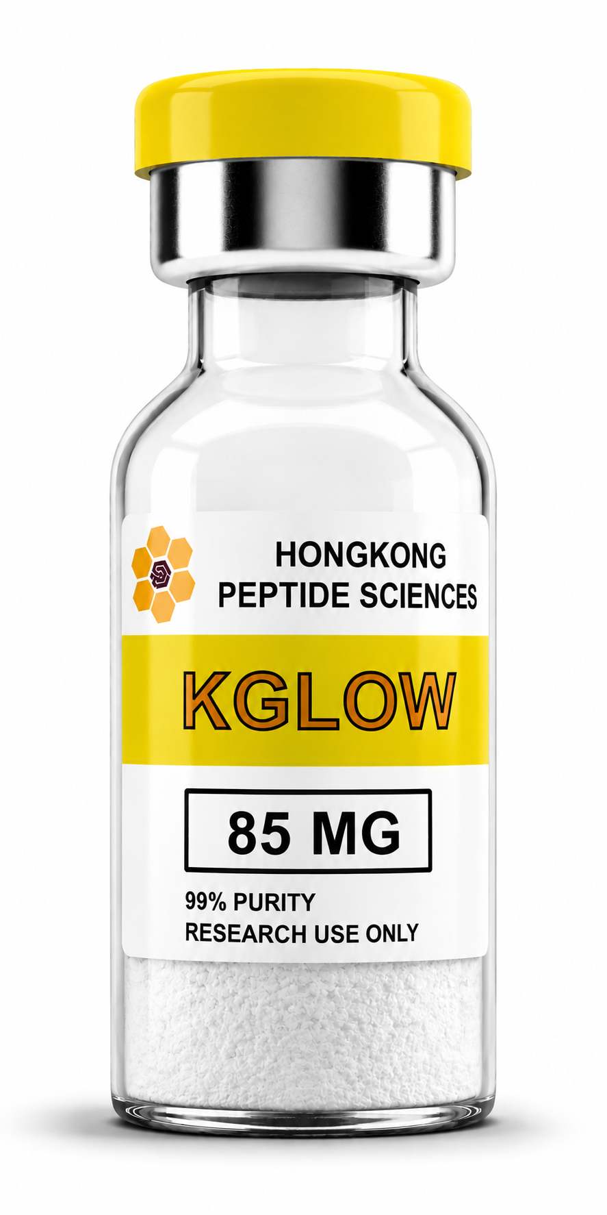 KGLOW 85mg: KPV 15mg, GHK-cu 50mg, TB-500 10mg, BPC-157 10mg Blend