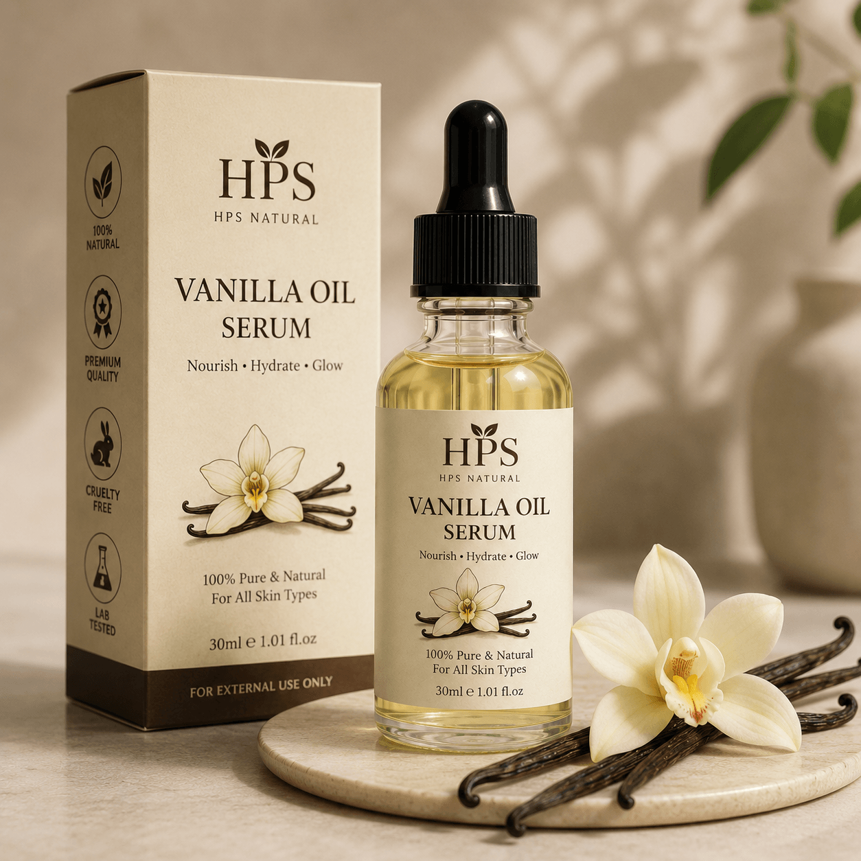 Vanilla Oil Serum dropper 30ml